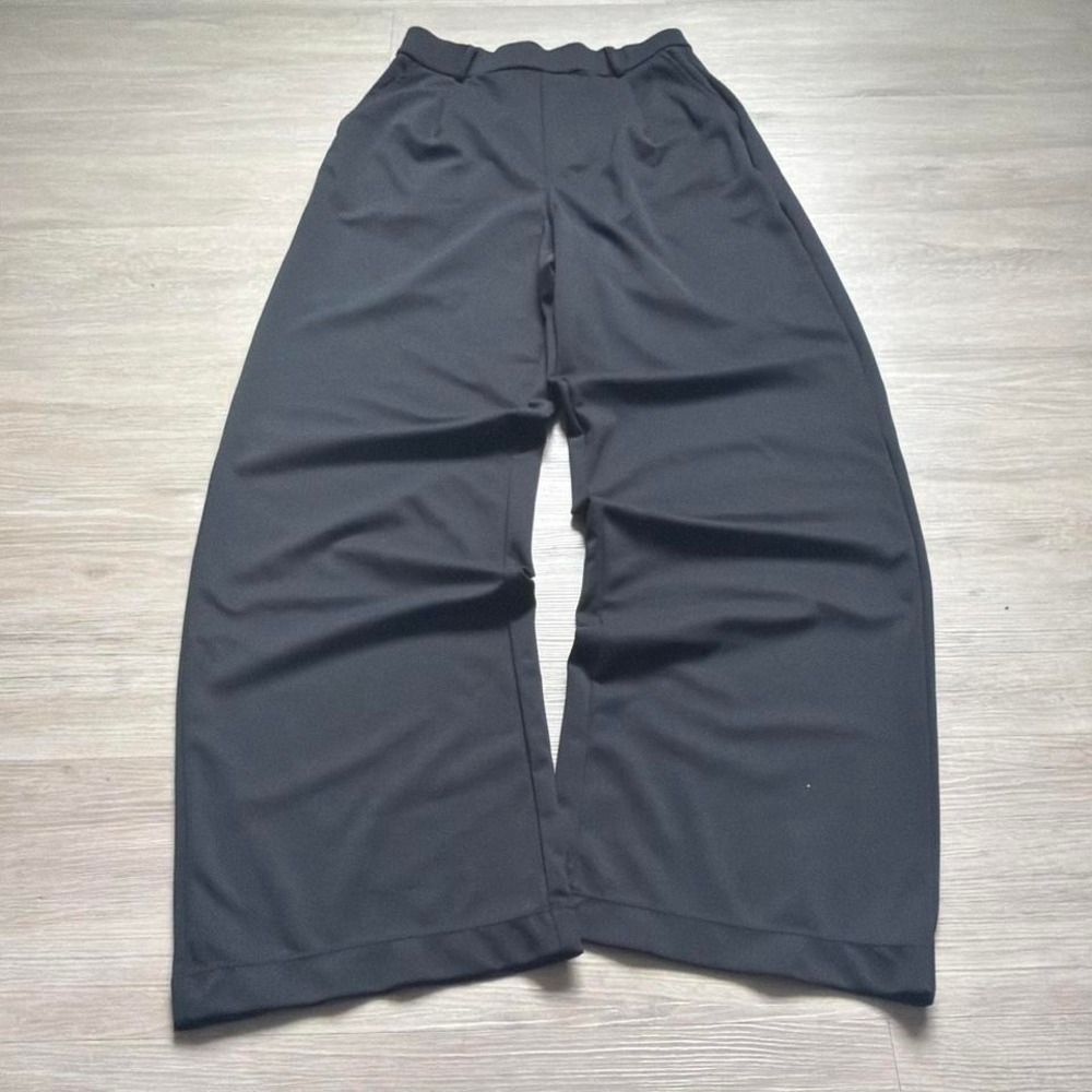 26x30 Black Baggy Wide Leg Dress Pants Y2K Grunge Vintage 2000s